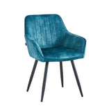 Ozzy Eetkamerstoel - Petrol Adore Velvet