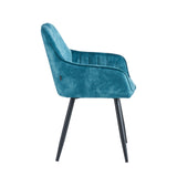Ozzy Eetkamerstoel - Petrol Adore Velvet