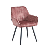 Ozzy Eetkamerstoel - Roze Adore Velvet