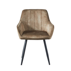Chaise de salle à manger Ozzy – Velours Adore taupe