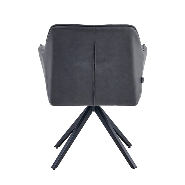 Chaise de salle à manger Pearl - Microfibre anthracite
