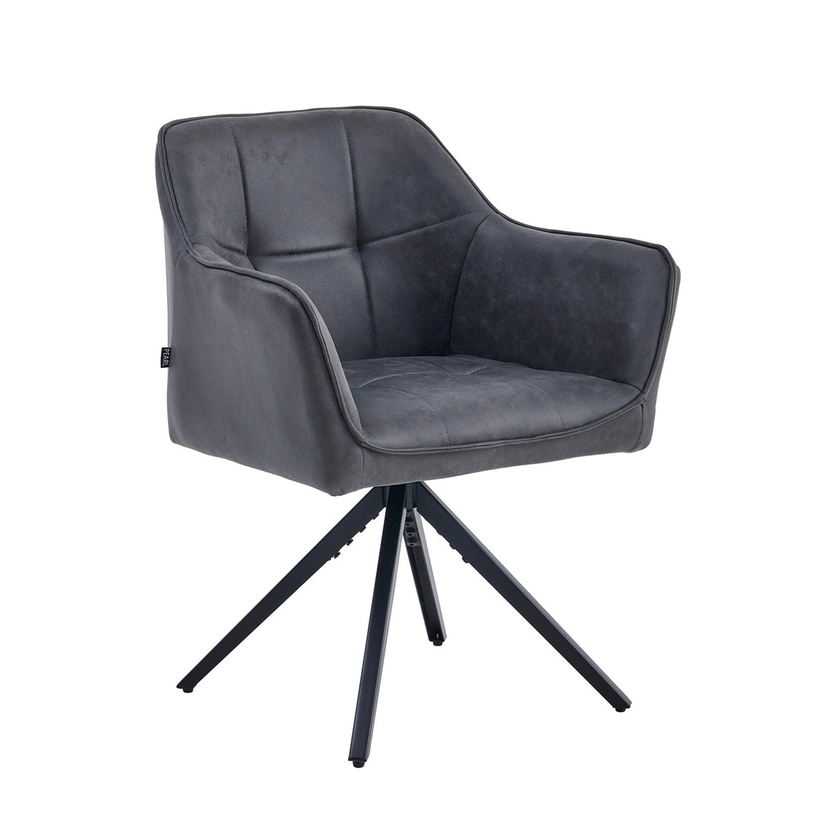 Chaise de salle à manger Pearl - Microfibre anthracite