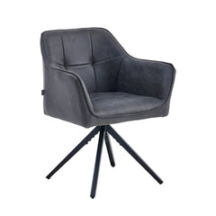 Pearl Eetkamerstoel - Antraciet Microfiber