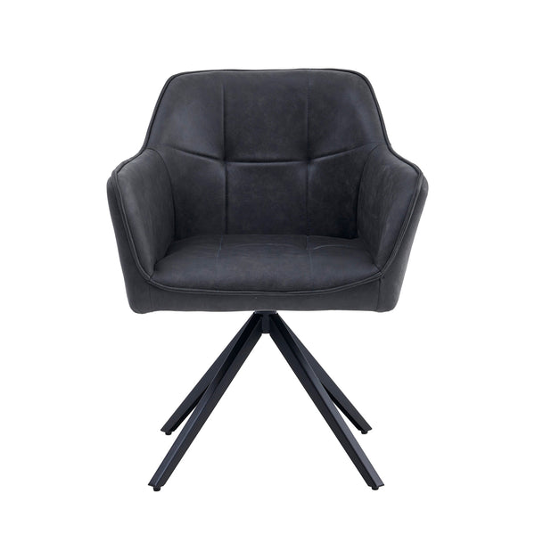 Chaise de salle à manger Pearl - Microfibre anthracite