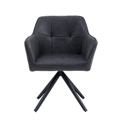 Pearl Eetkamerstoel - Antraciet Microfiber