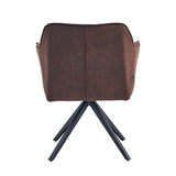 Chaise de salle à manger Pearl - Microfibre marron