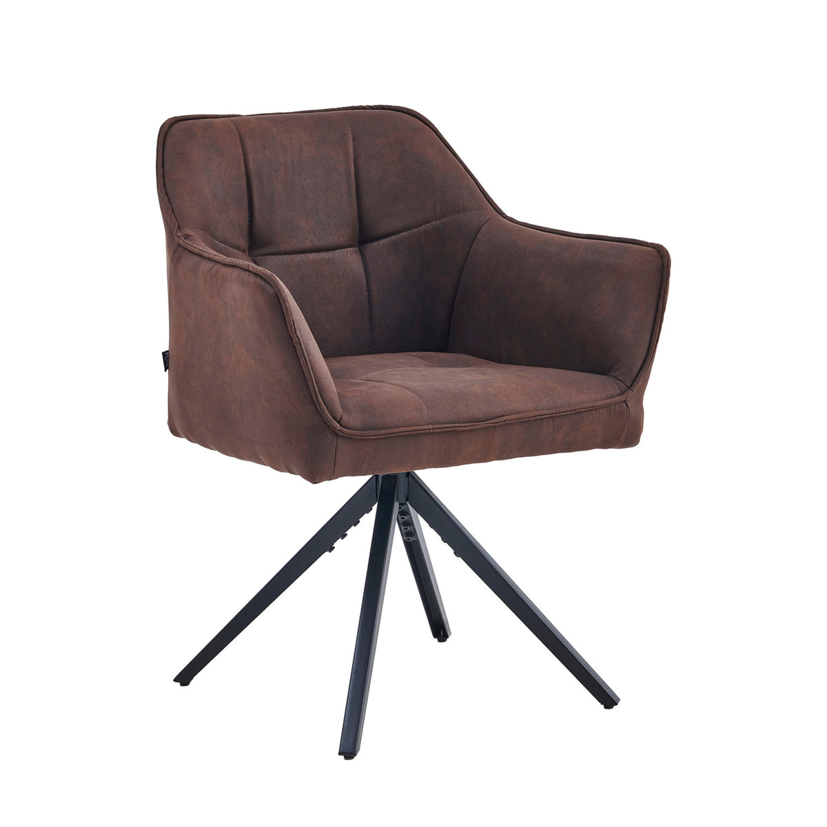 Chaise de salle à manger Pearl - Microfibre marron