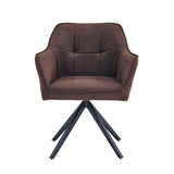 Chaise de salle à manger Pearl - Microfibre marron