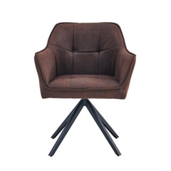 Pearl Eetkamerstoel - Bruin Microfiber