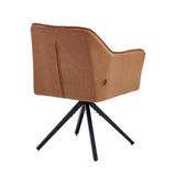 Sedia da pranzo Pearl - Microfibra Cognac