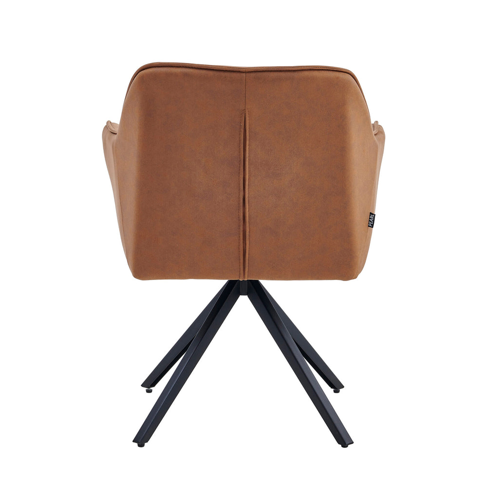 Sedia da pranzo Pearl - Microfibra Cognac