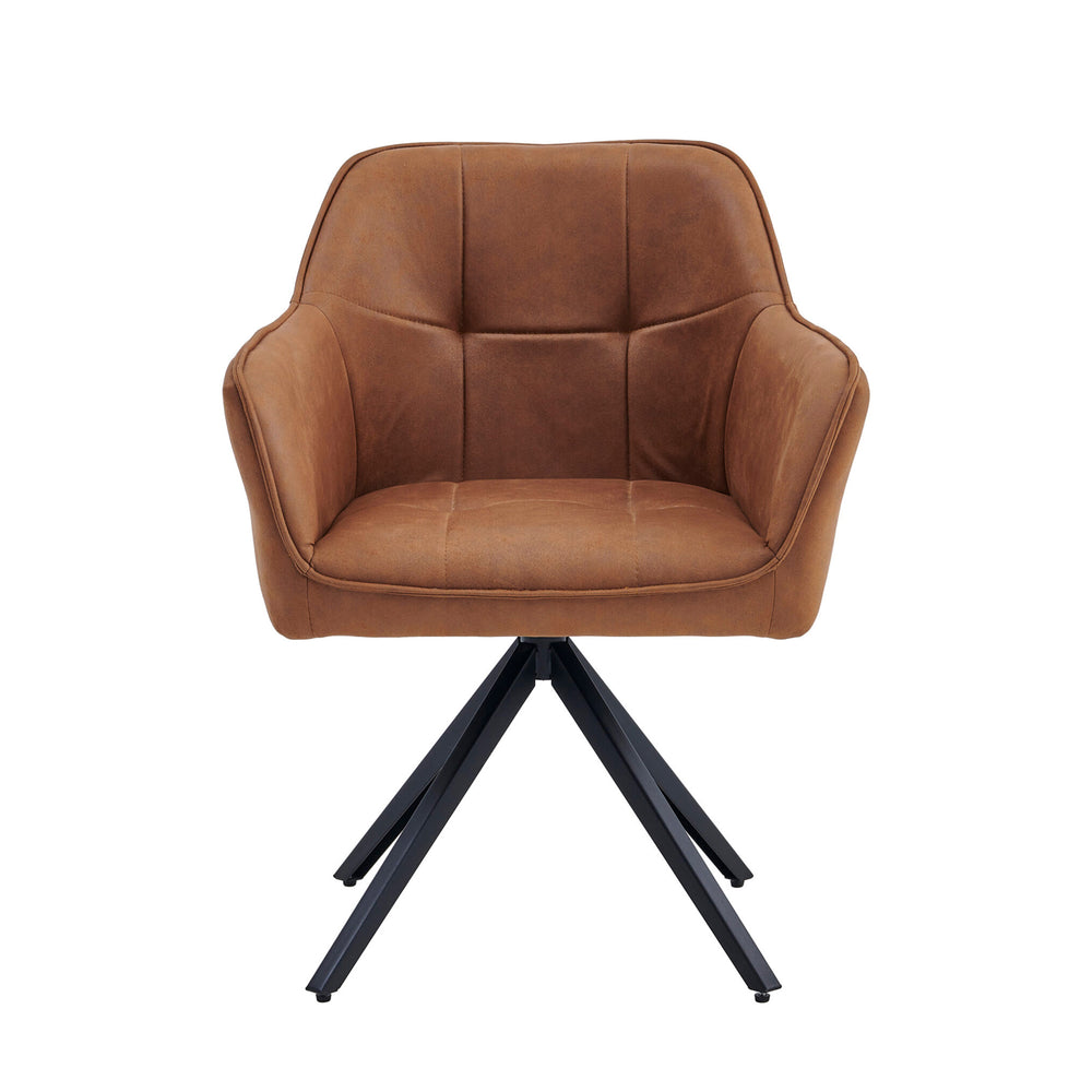 Sedia da pranzo Pearl - Microfibra Cognac