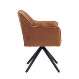 Sedia da pranzo Pearl - Microfibra Cognac