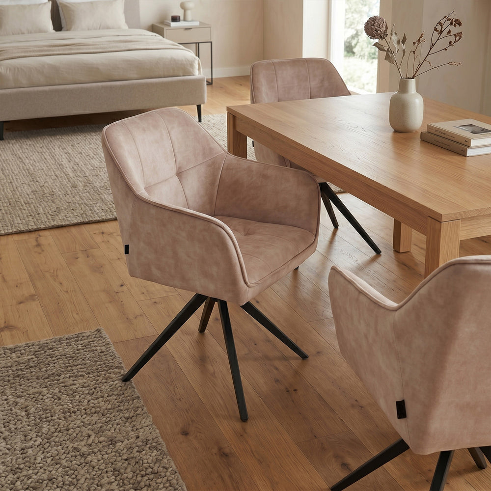 Pearl Esszimmerstuhl - Beige Adore Samt