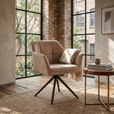 Sedia da pranzo Pearl - Microfibra beige