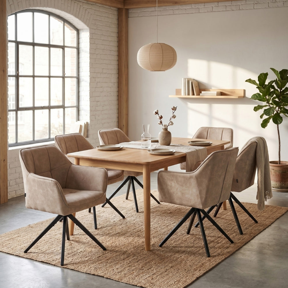 Sedia da pranzo Pearl - Microfibra beige