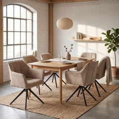 Pearl Dining Chair - Beige Microfiber