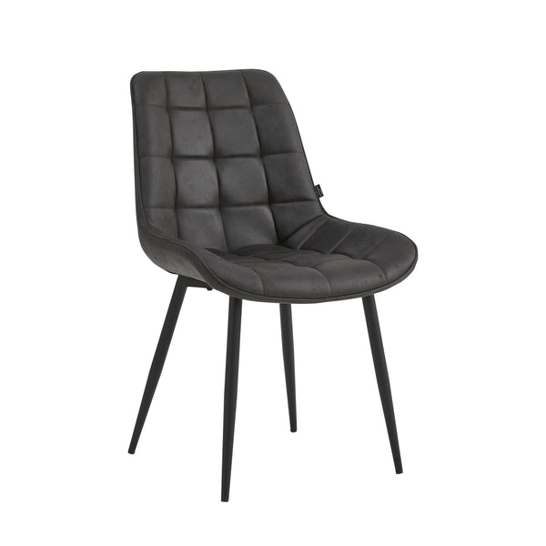 Quadra Dining Chair - Anthracite Microfiber