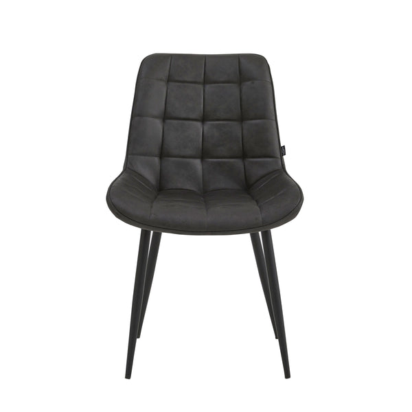 Quadra Dining Chair - Anthracite Microfiber