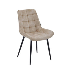 Quadra Sedia Da Pranzo - Beige Adore Velluto