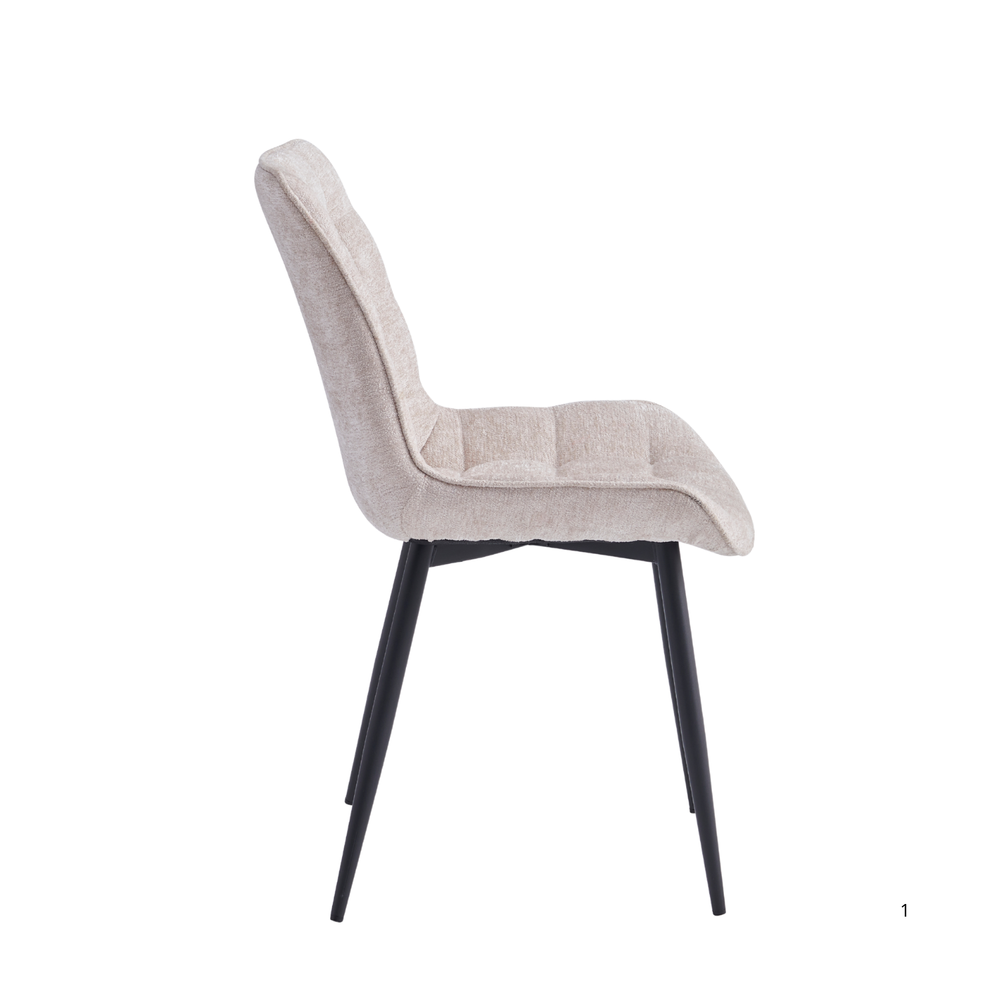 Quadra Eetkamerstoel - Beige Chenille