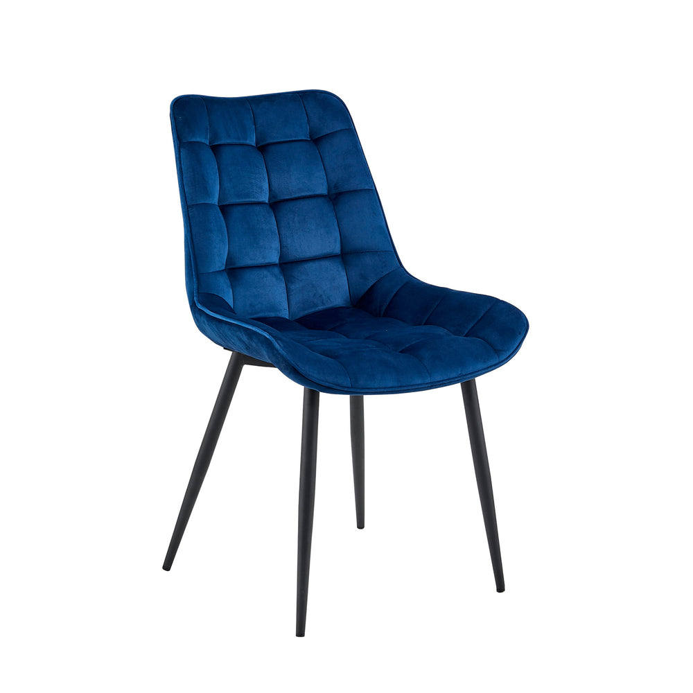 Quadra Eetkamerstoel - Blauw Velvet