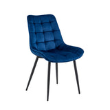 Quadra Eetkamerstoel - Blauw Velvet