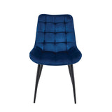 Quadra Eetkamerstoel - Blauw Velvet