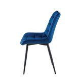 Quadra Eetkamerstoel - Blauw Velvet