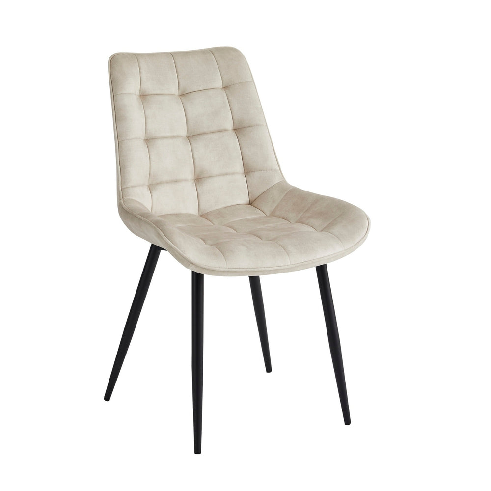 Quadra Eetkamerstoel - Beige Adore Velvet