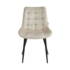 Quadra Sedia Da Pranzo - Beige Adore Velluto