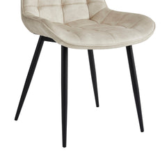 Quadra Sedia Da Pranzo - Beige Adore Velluto
