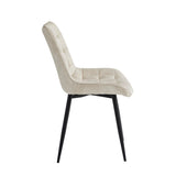 Quadra Eetkamerstoel - Beige Adore Velvet