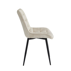 Quadra Sedia Da Pranzo - Beige Adore Velluto