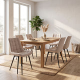 Quadra Eetkamerstoel - Beige Chenille