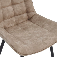 Quadra Eetkamerstoel - Beige Microvezel