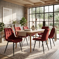 Quadra Eetkamerstoel - Bordeaux Velvet