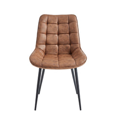 Quadra Eetkamerstoel - Cognac Microfiber