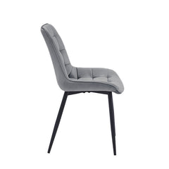 Quadra Eetkamerstoel - Grijs Velvet