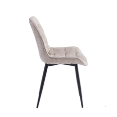 Chaise de Salle à Manger Quadra - Taupe Chenille