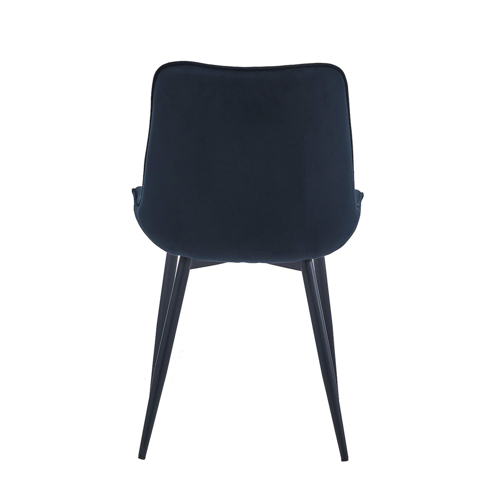 Chaise de salle à manger Quadra - Velours noir