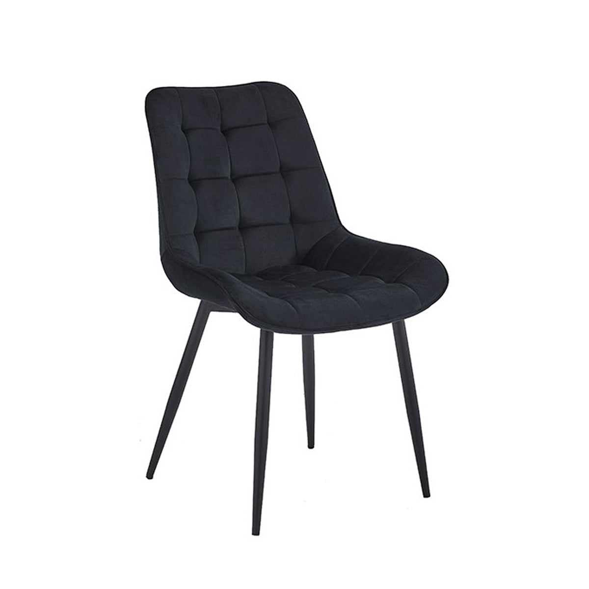 Chaise de salle à manger Quadra - Velours noir