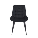 Chaise de salle à manger Quadra - Velours noir