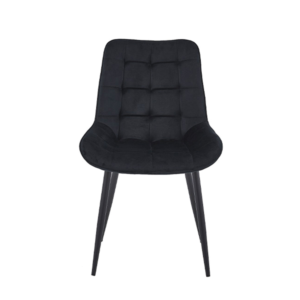 Chaise de salle à manger Quadra - Velours noir