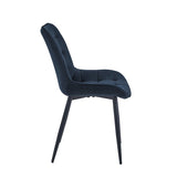 Chaise de salle à manger Quadra - Velours noir