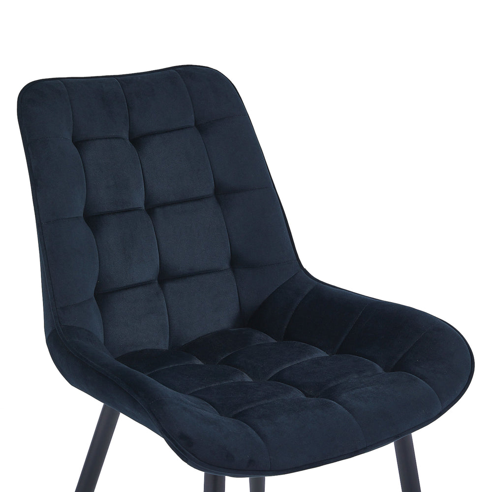 Chaise de salle à manger Quadra - Velours noir