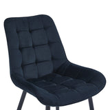 Chaise de salle à manger Quadra - Velours noir