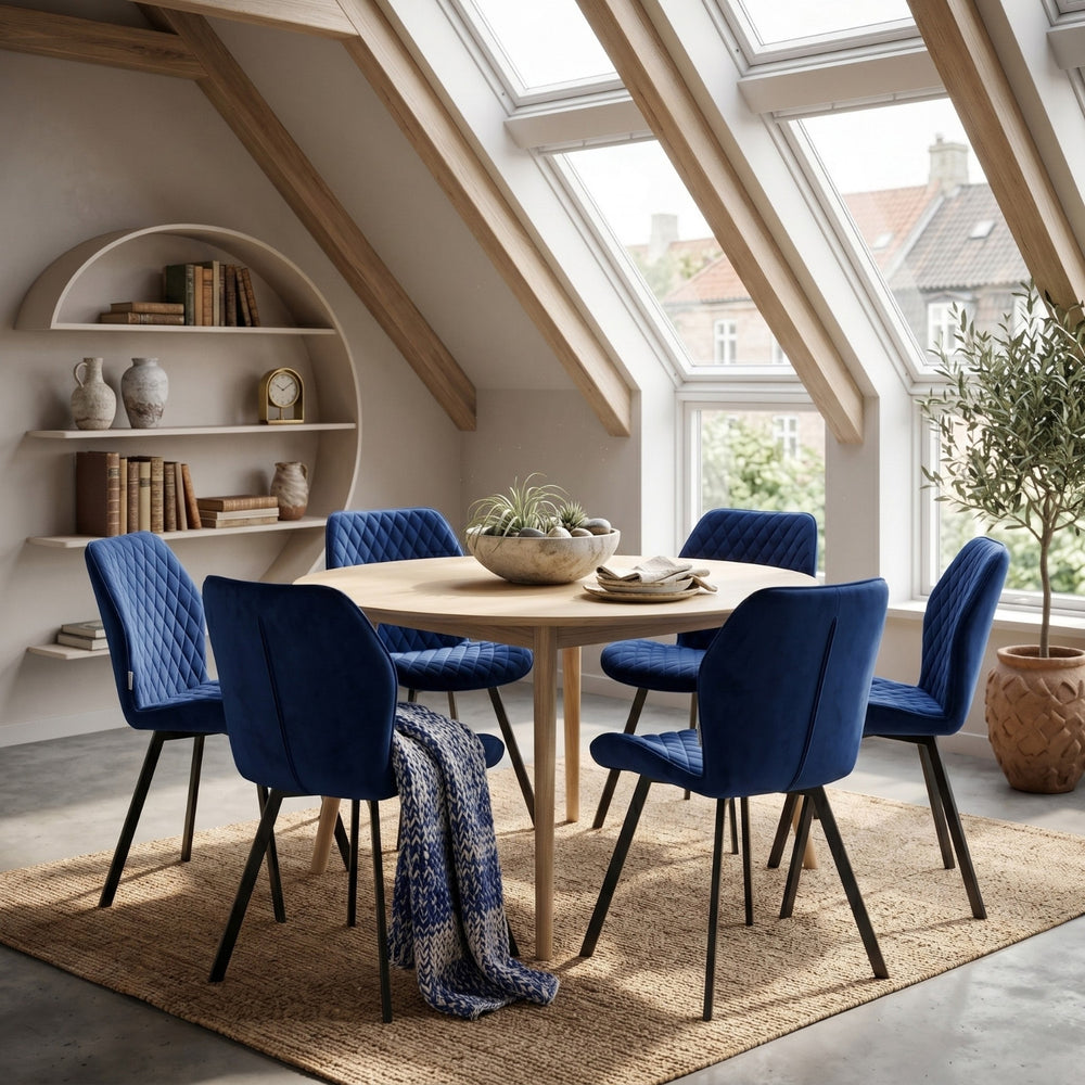 Rio Eetkamerstoel - Blauw Velvet
