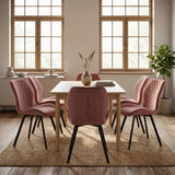 Rio Eetkamerstoel - Roze Velvet