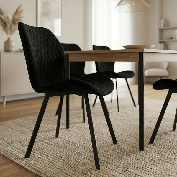 Rio Dining Chair - Black Velvet